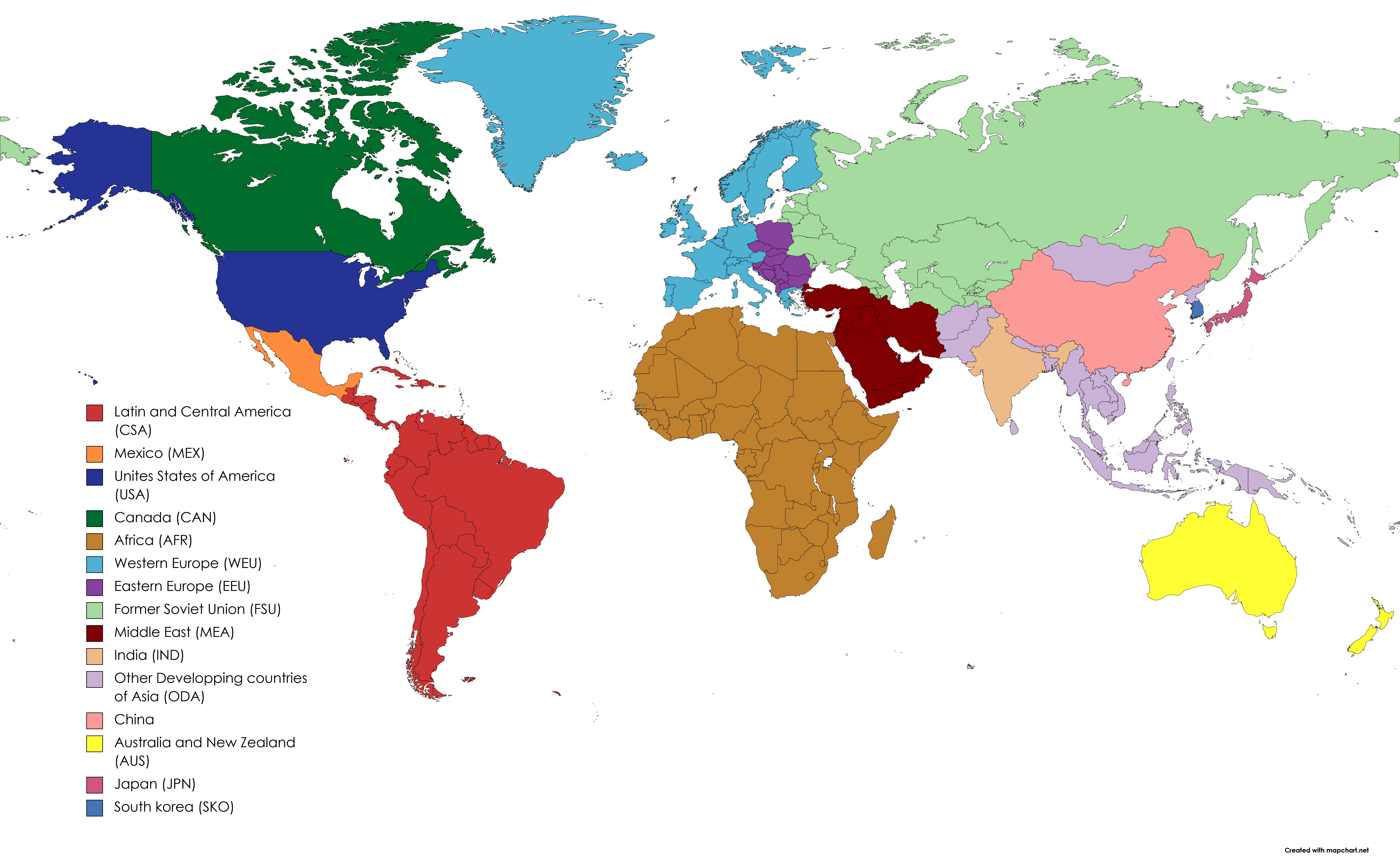 TIAM-regions