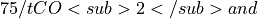 75/tCO<sub>2</sub> and